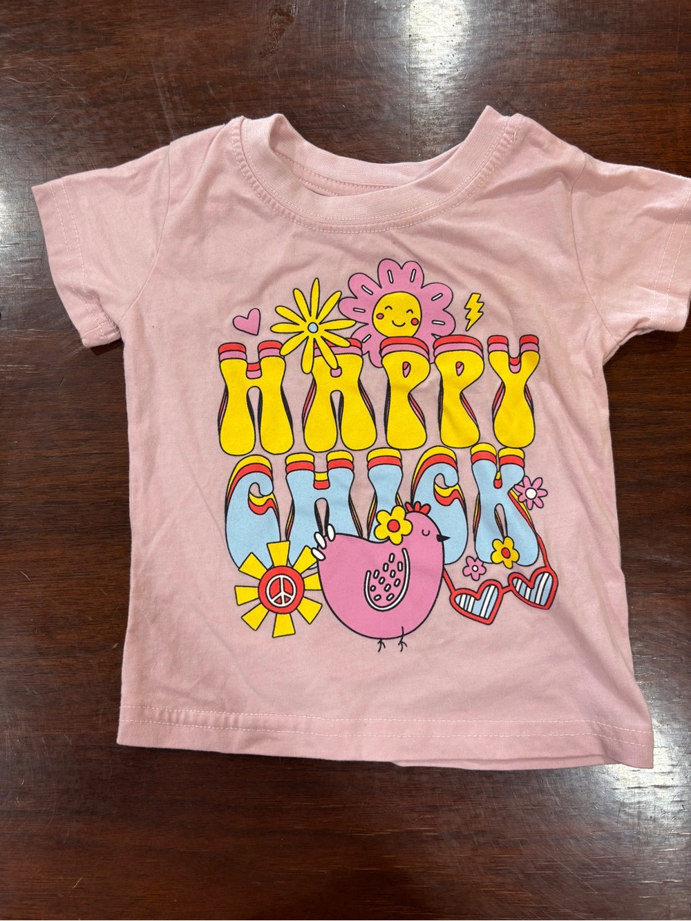 2T Pink "Happy Chick" Graphic Tee